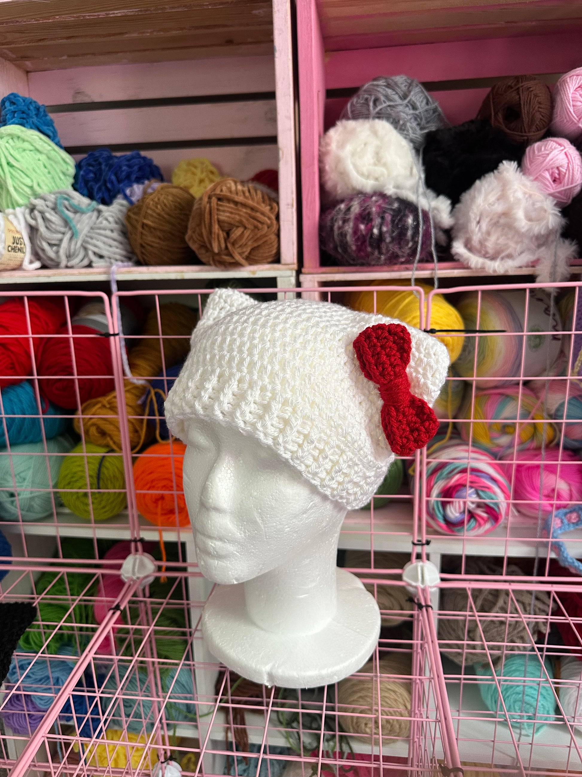 (UPDATED) Cat beanie with Bow