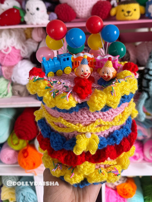 Crochet Clown Cake