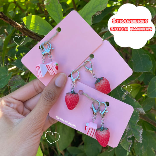 Strawberry Collection- Crochet Stitch Markers