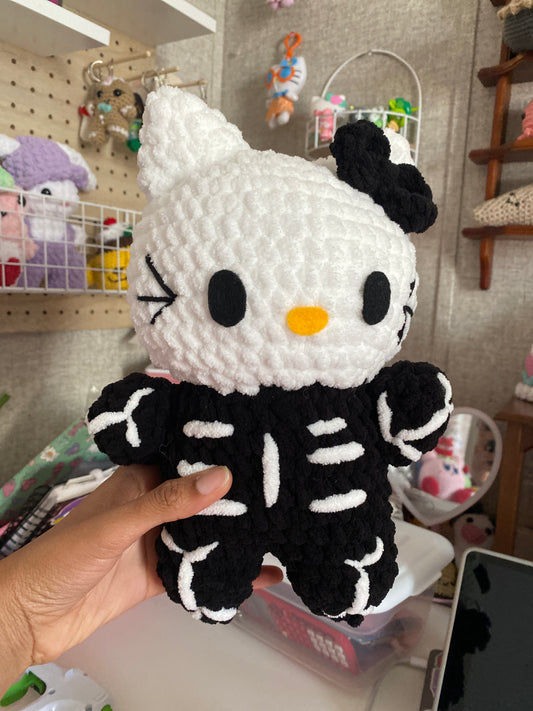 Skeleton Kitty 8in