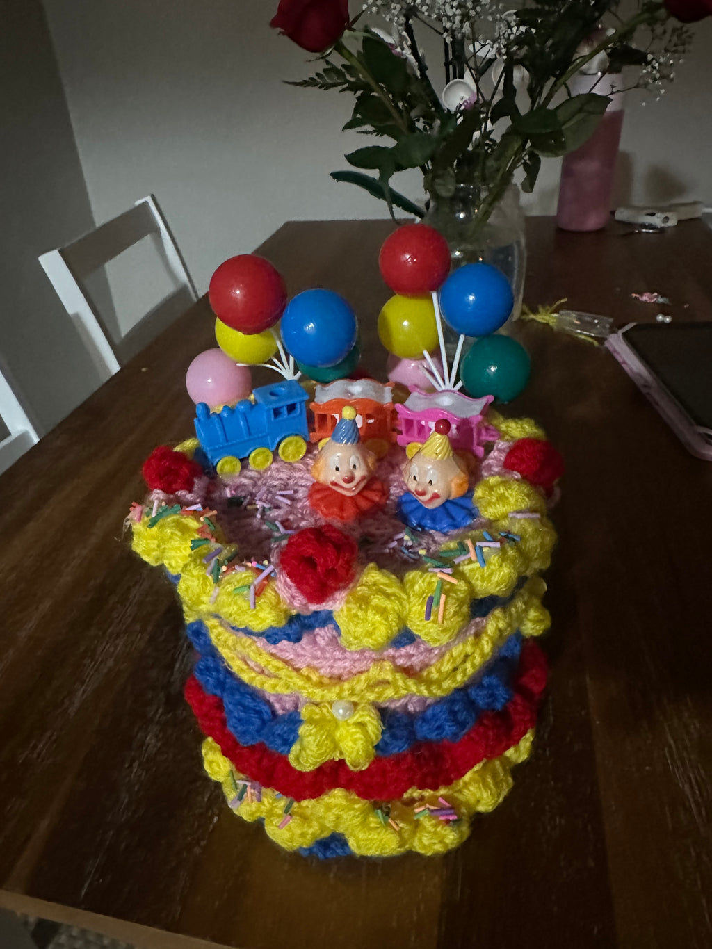 Crochet Clown Cake
