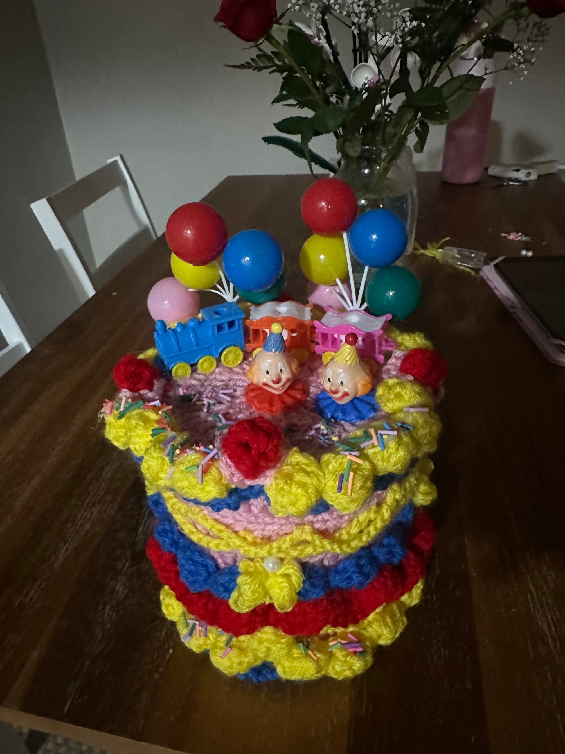 Crochet Clown Cake
