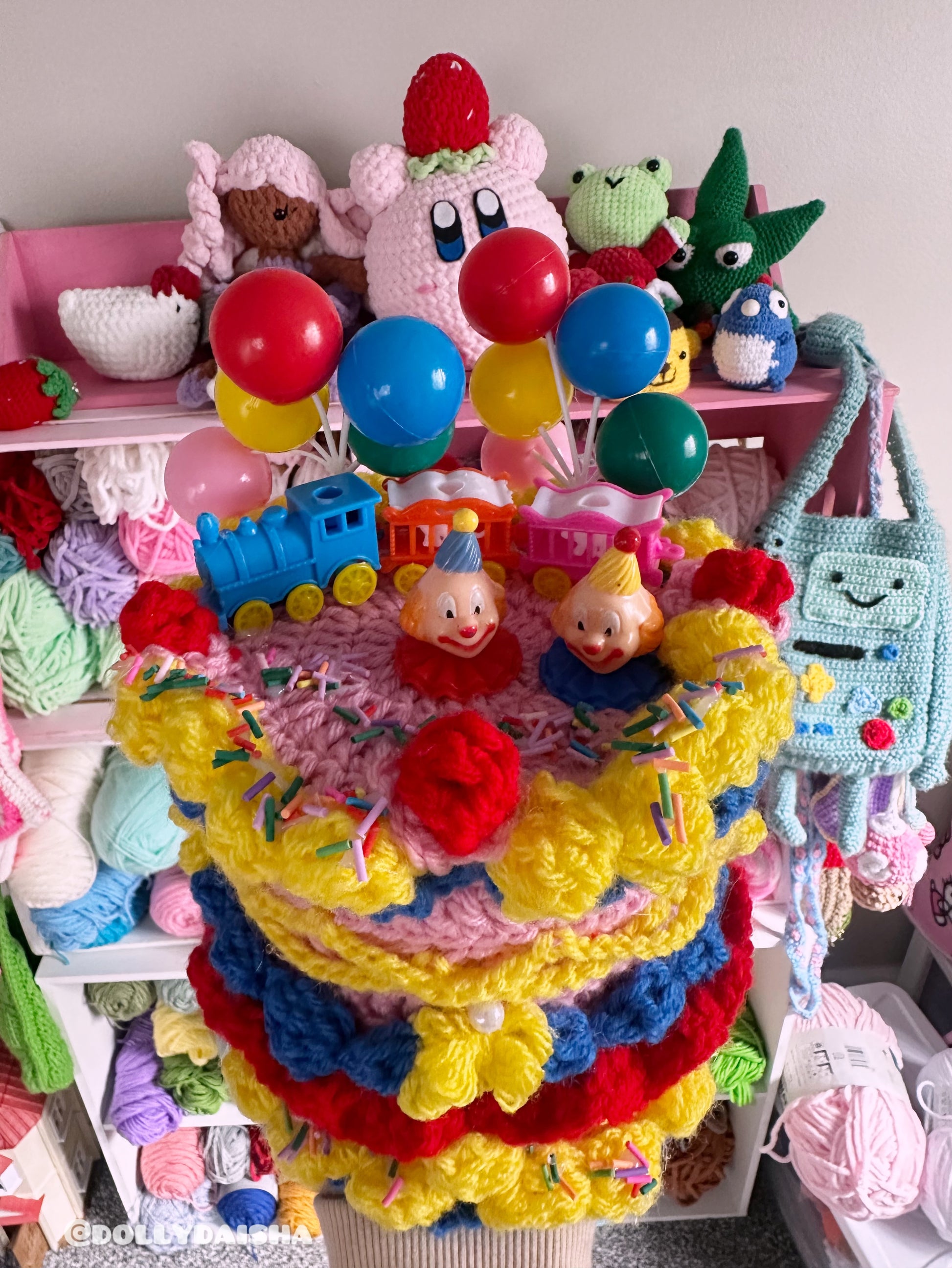Crochet Clown Cake