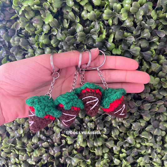 Chocolate Covered Strawberry Keychain