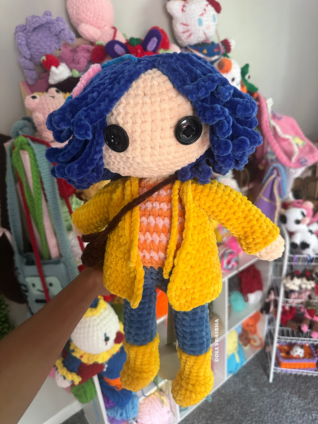 Crochet Coraline Plush Doll