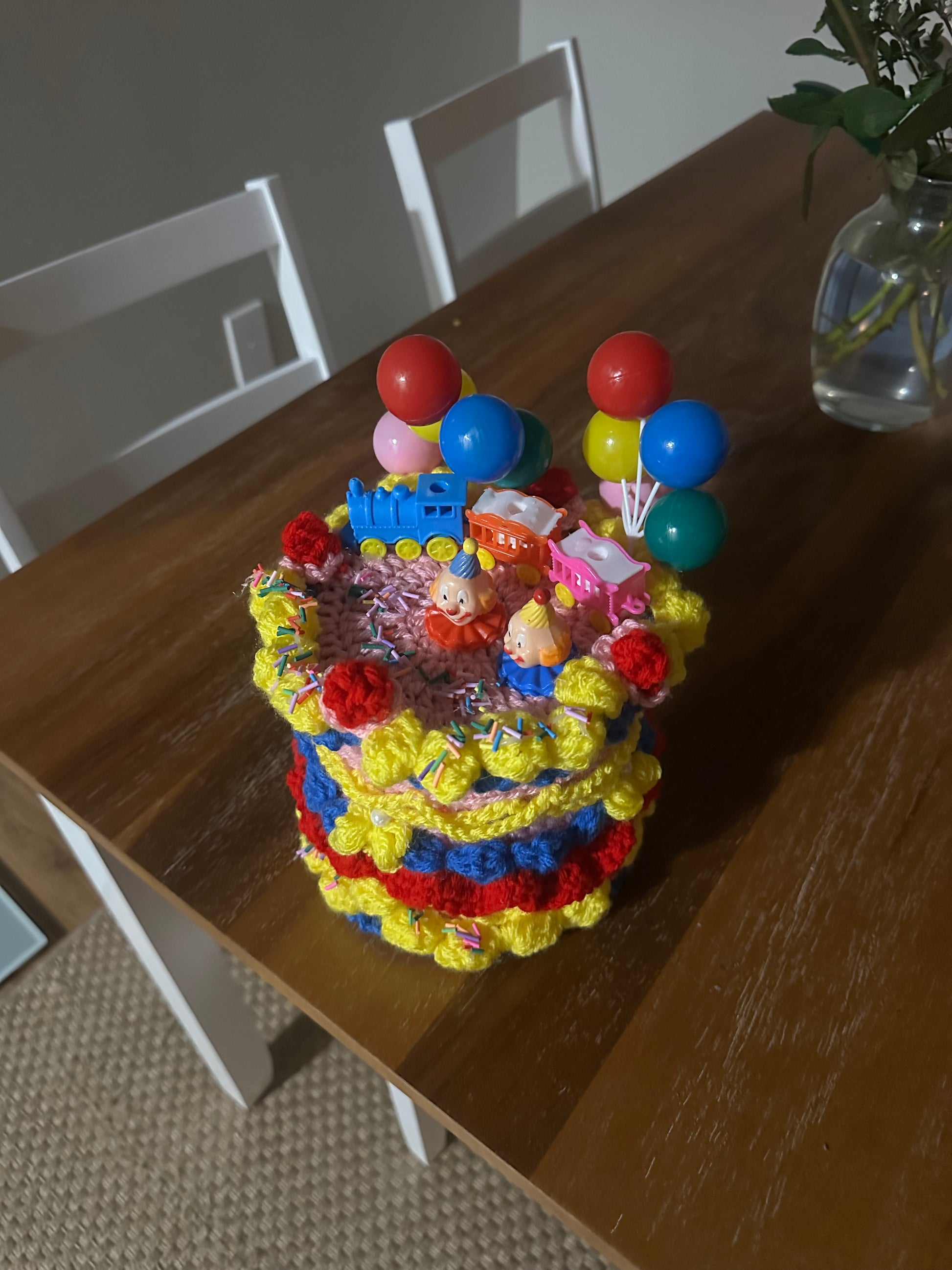 Crochet Clown Cake