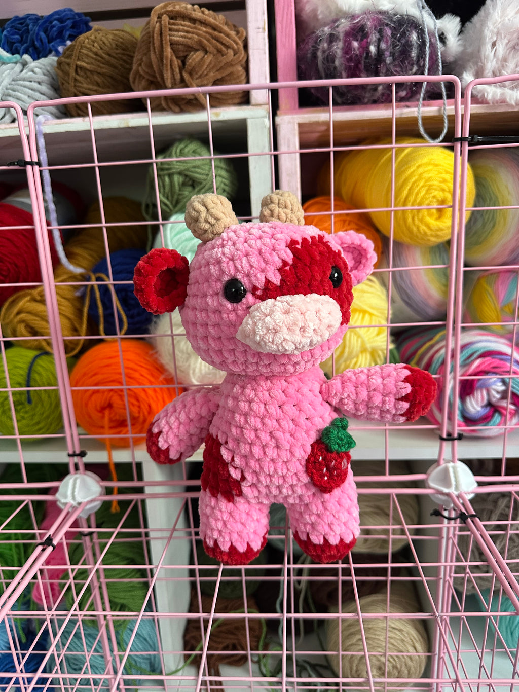 Crochet Strawberry Cow plushie 🍓