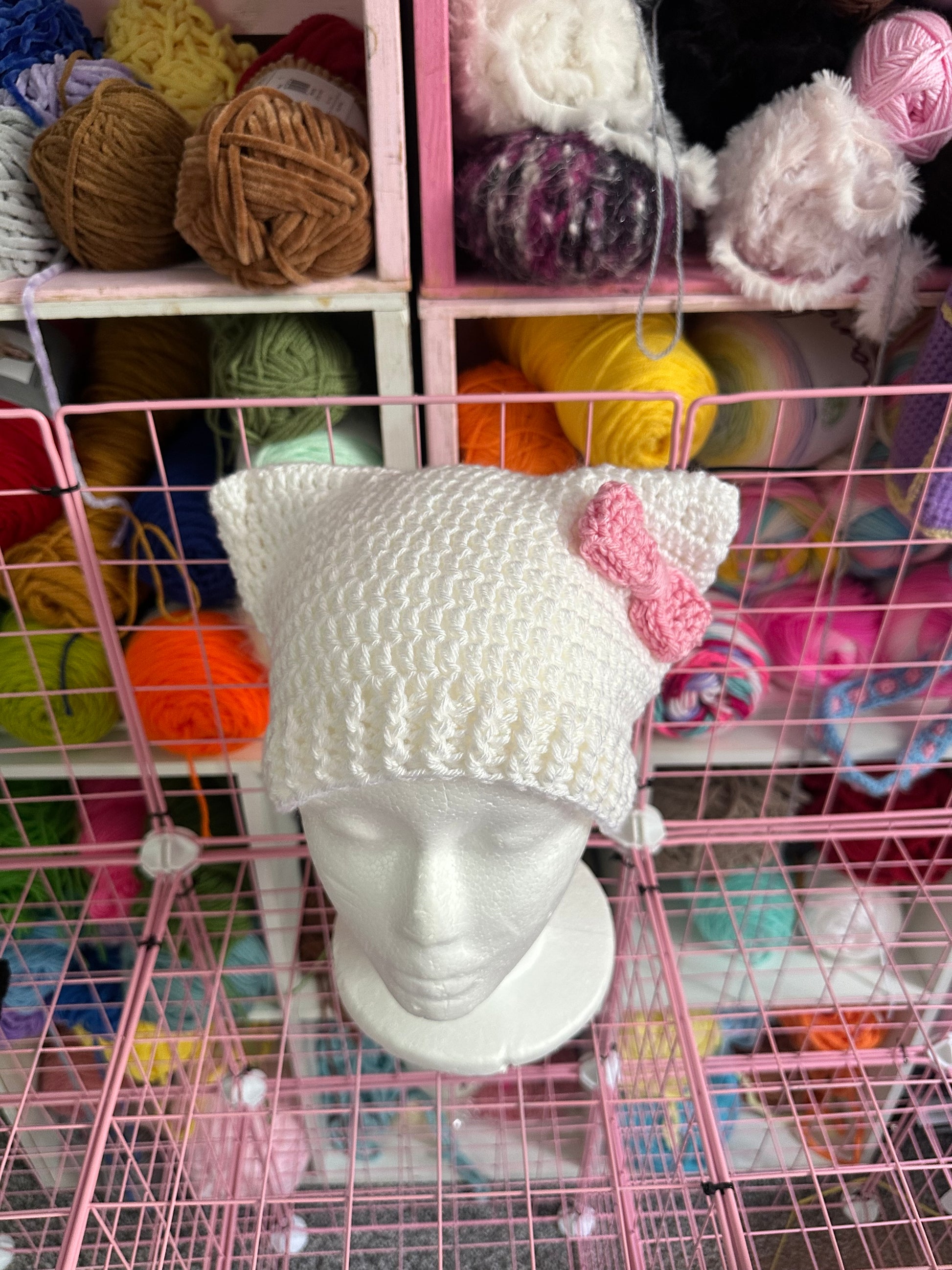 (UPDATED) Cat beanie with Bow