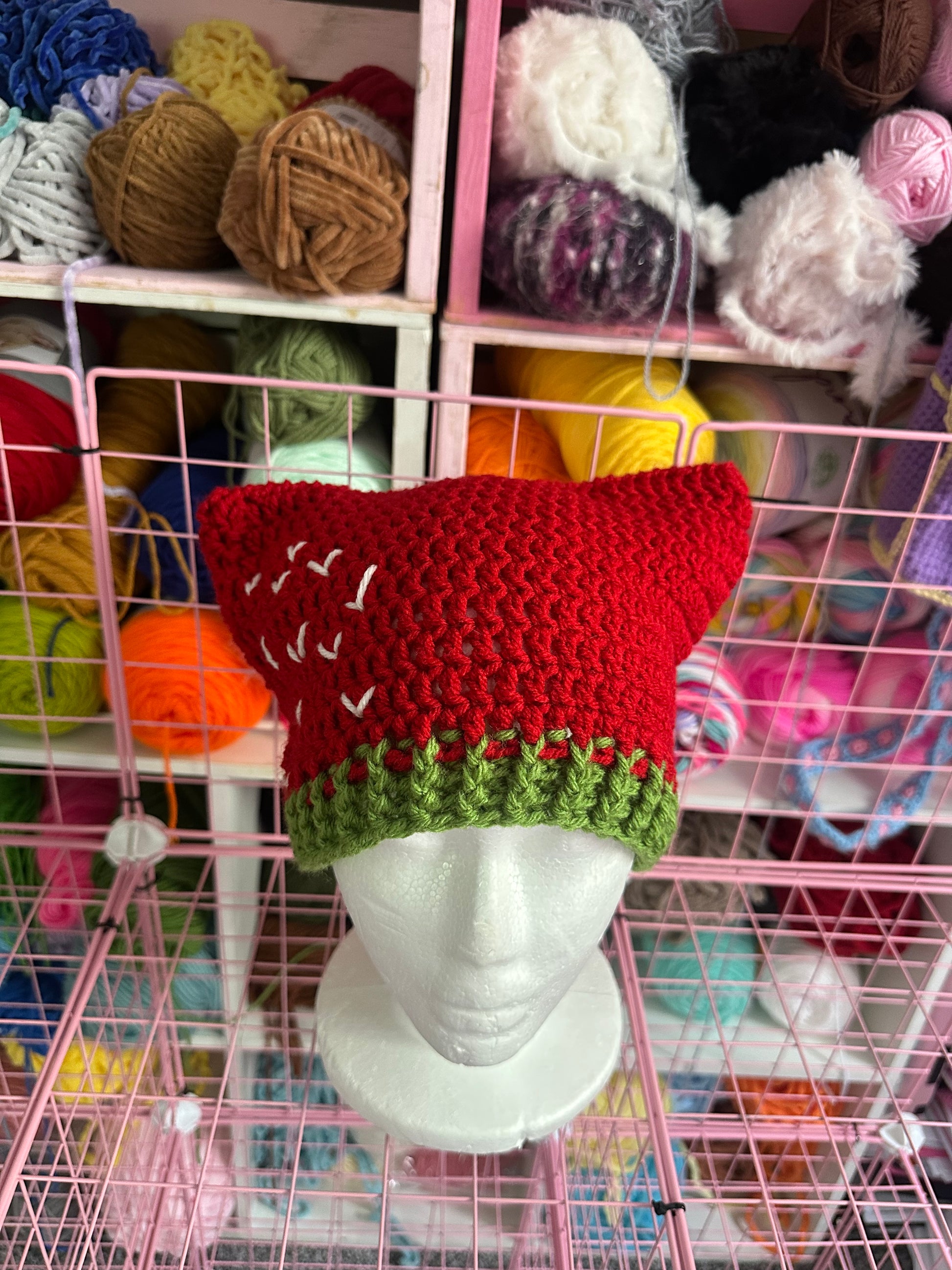 Strawberry Cat beanie