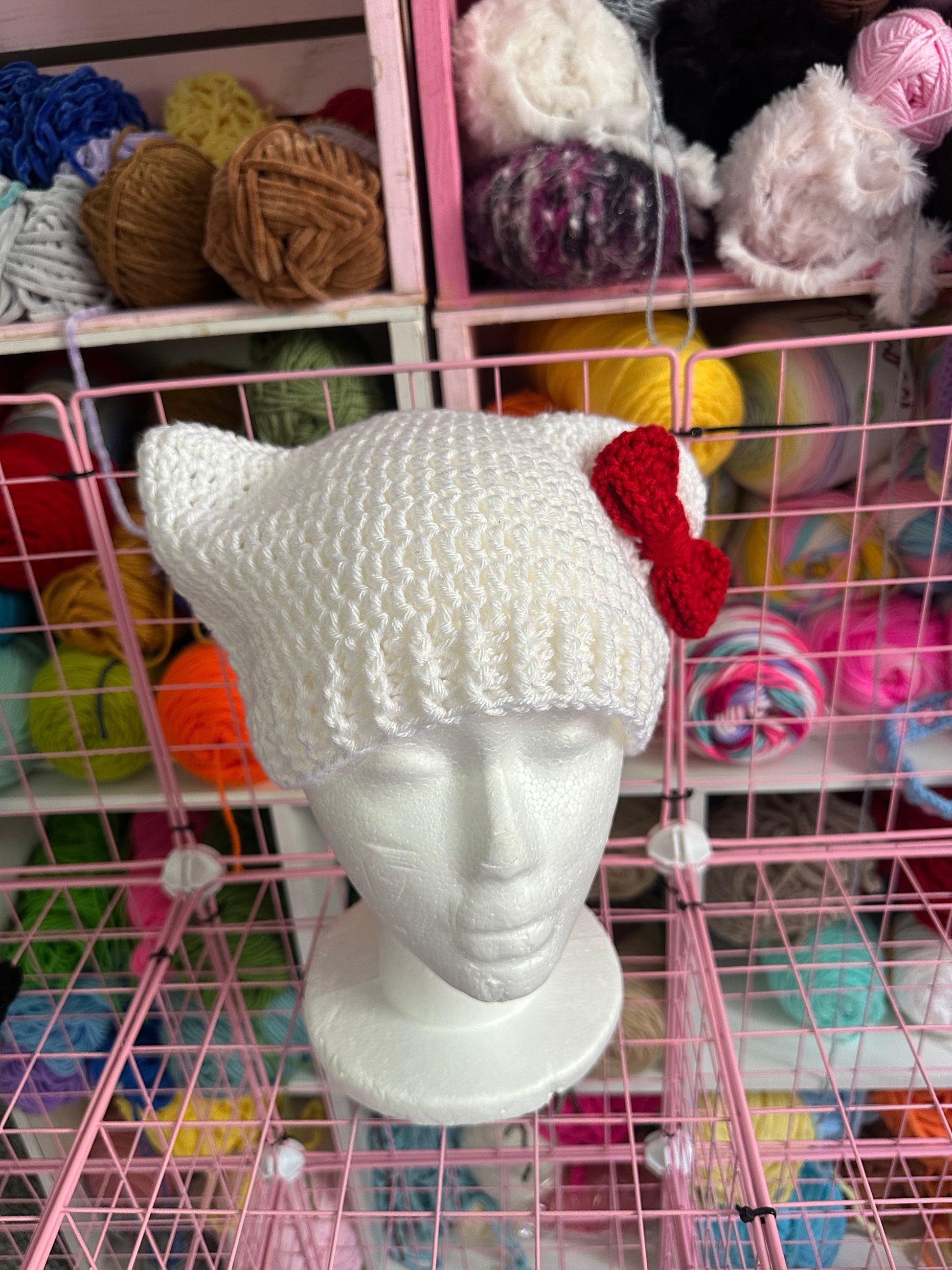(UPDATED) Cat beanie with Bow