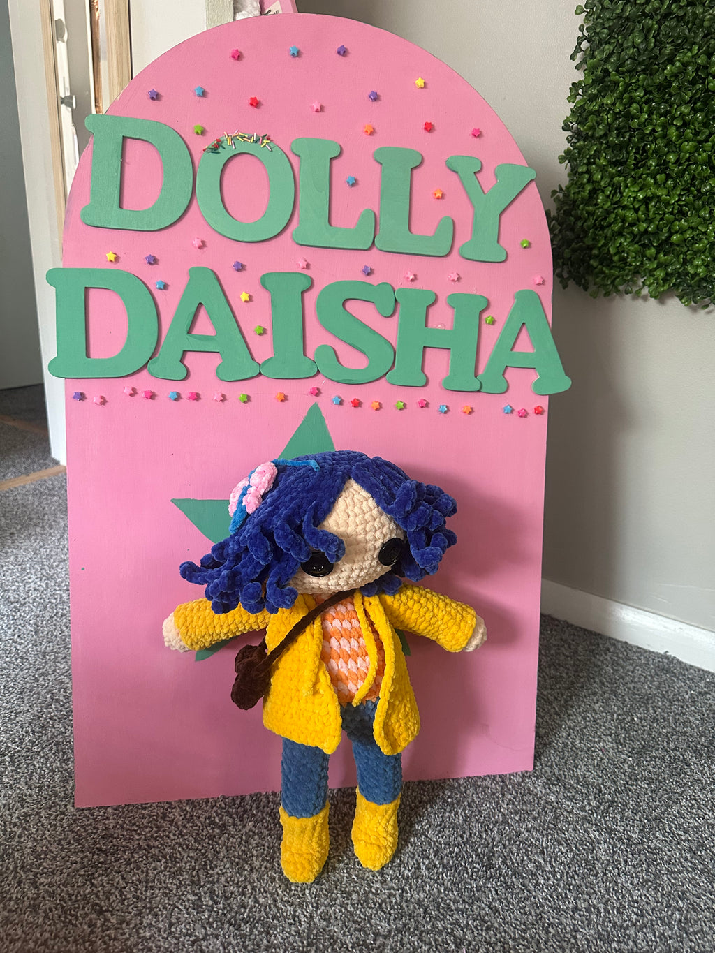 Crochet Coraline Plush Doll