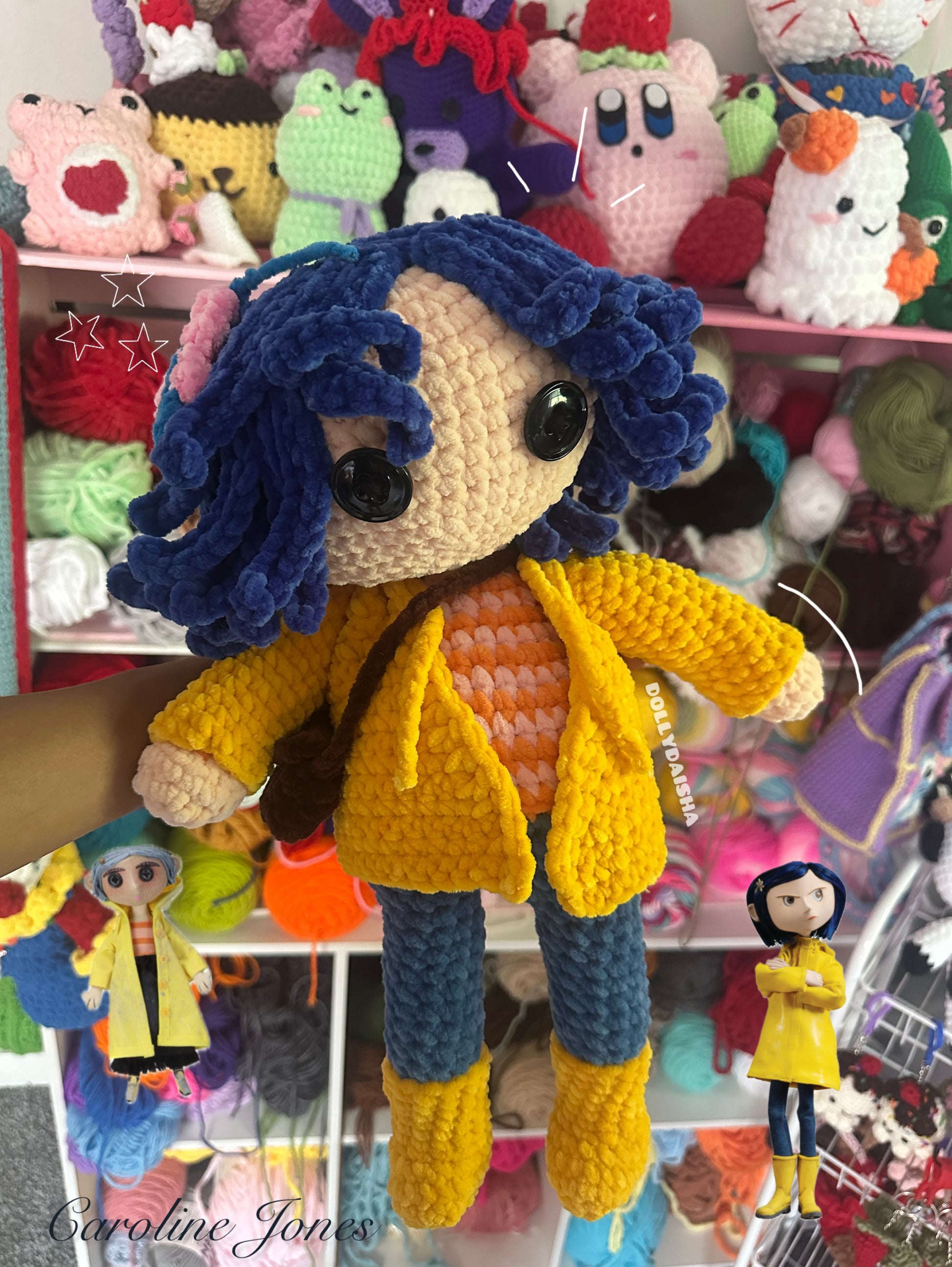 Crochet Coraline Plush Doll