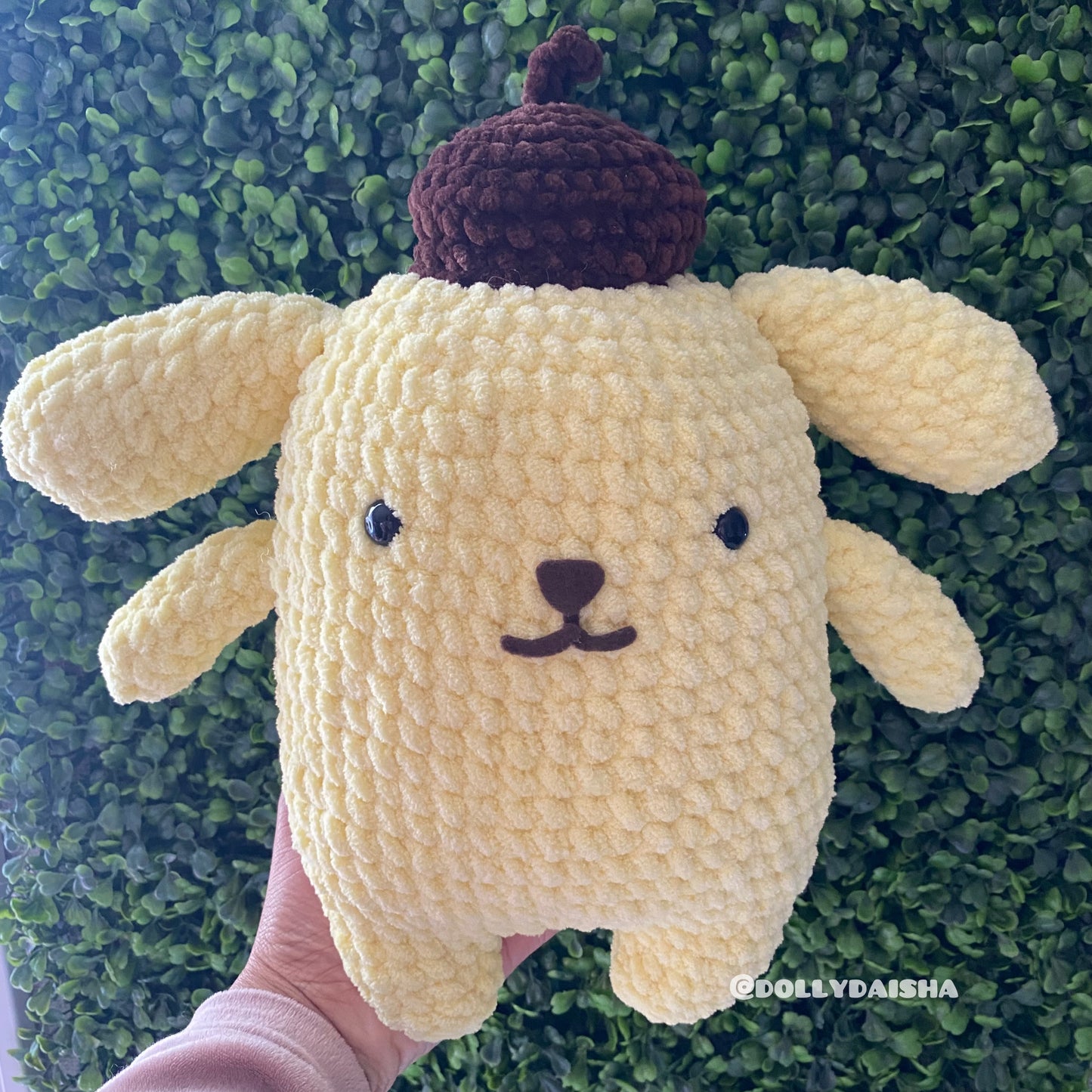 Yellow dog plushie 10in