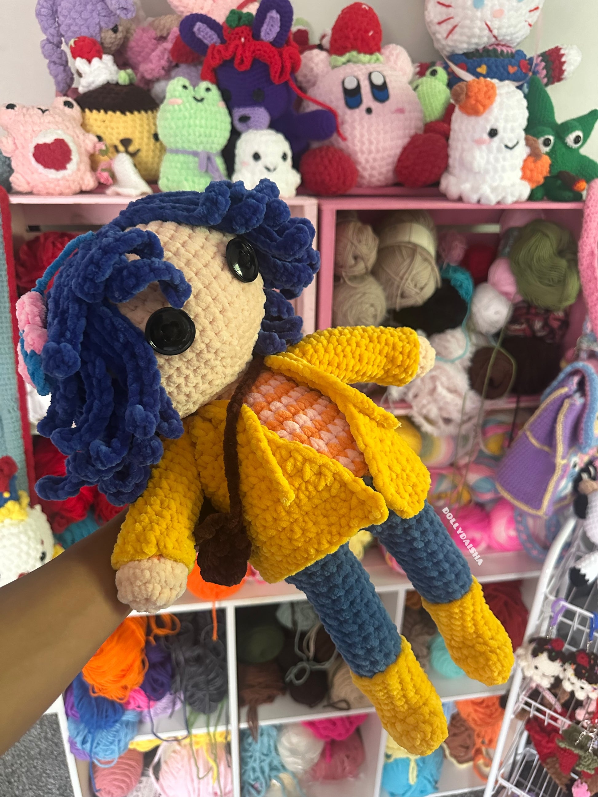 Crochet Coraline Plush Doll