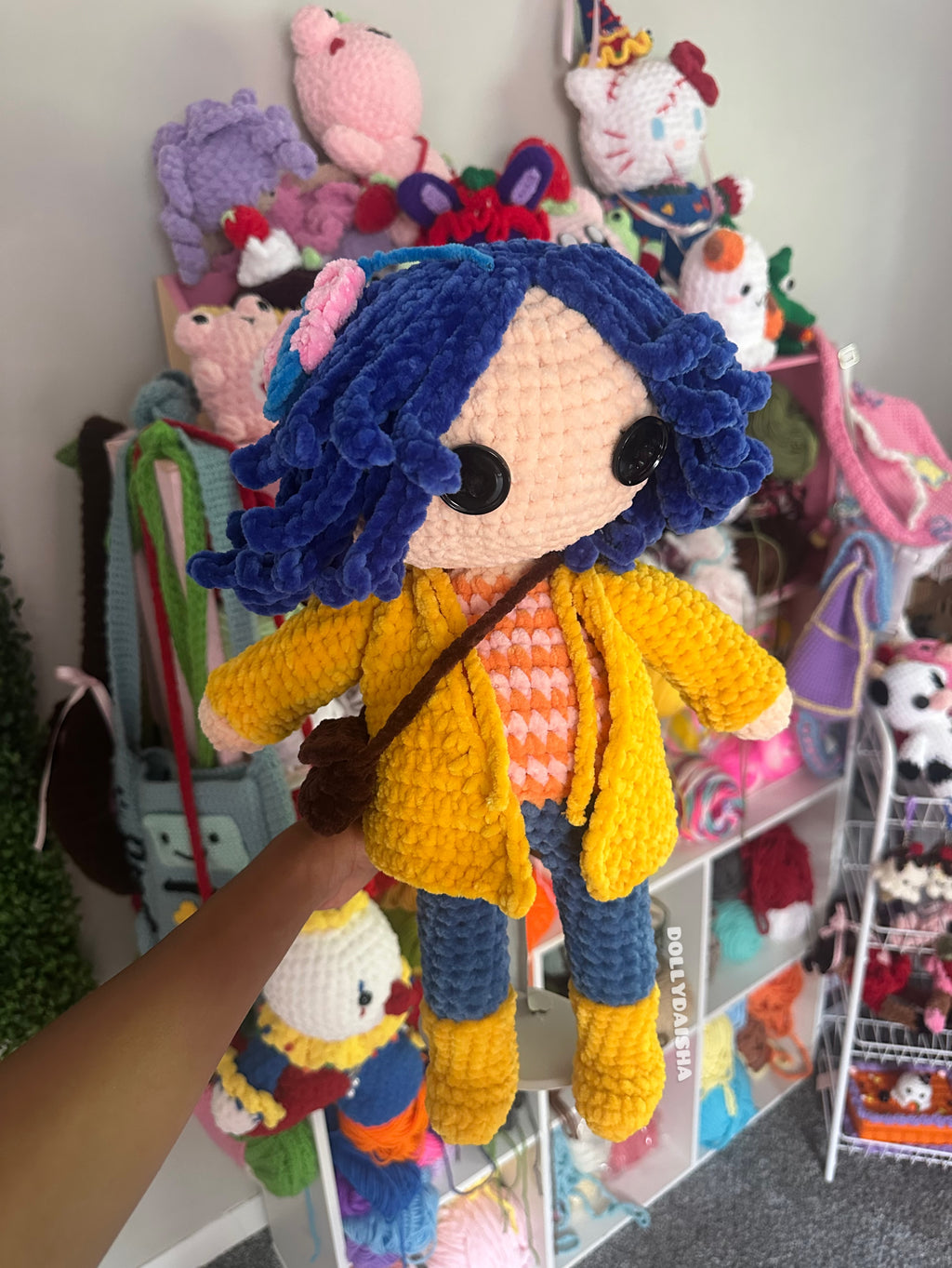 Crochet Coraline Plush Doll