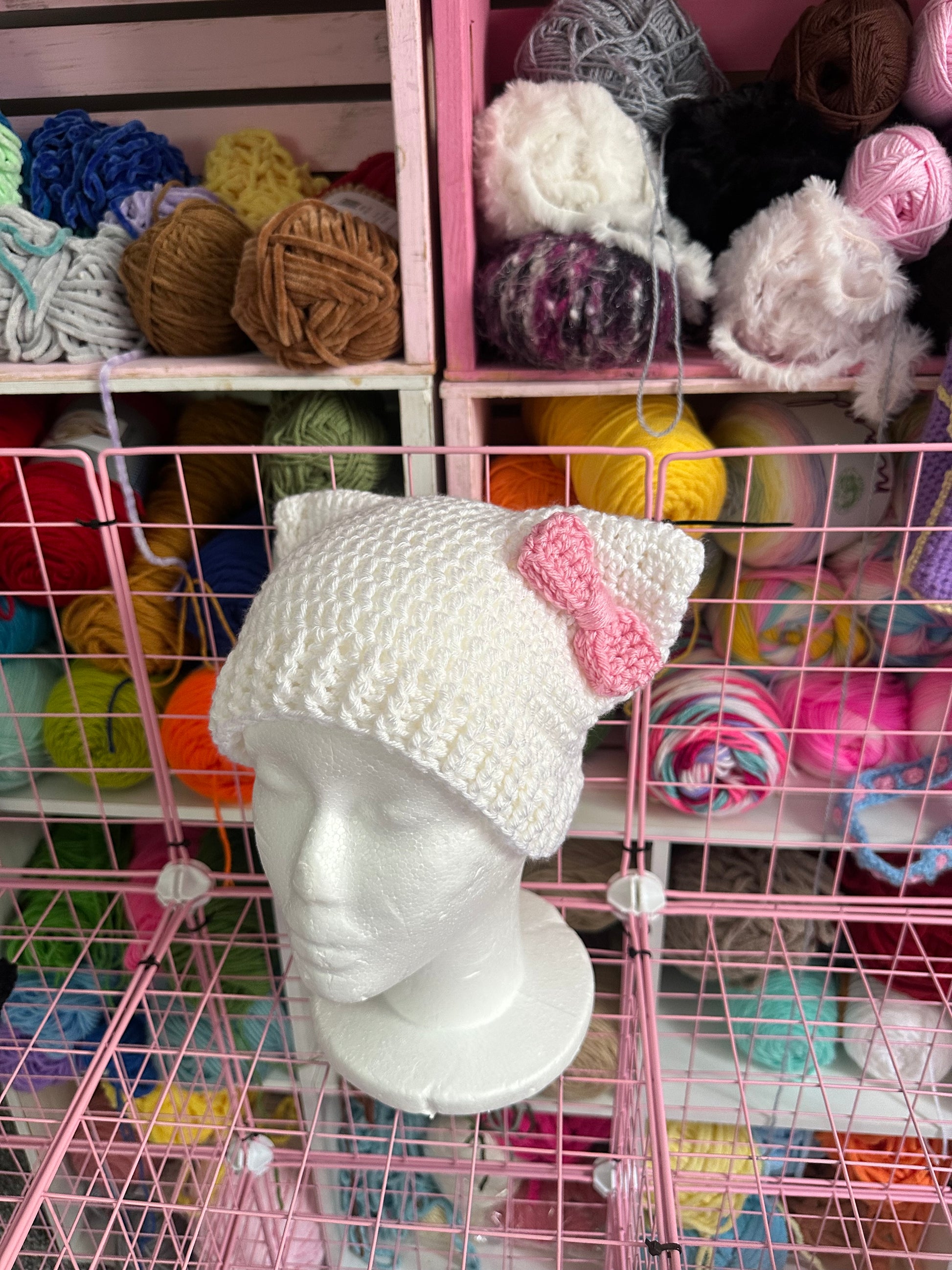 (UPDATED) Cat beanie with Bow