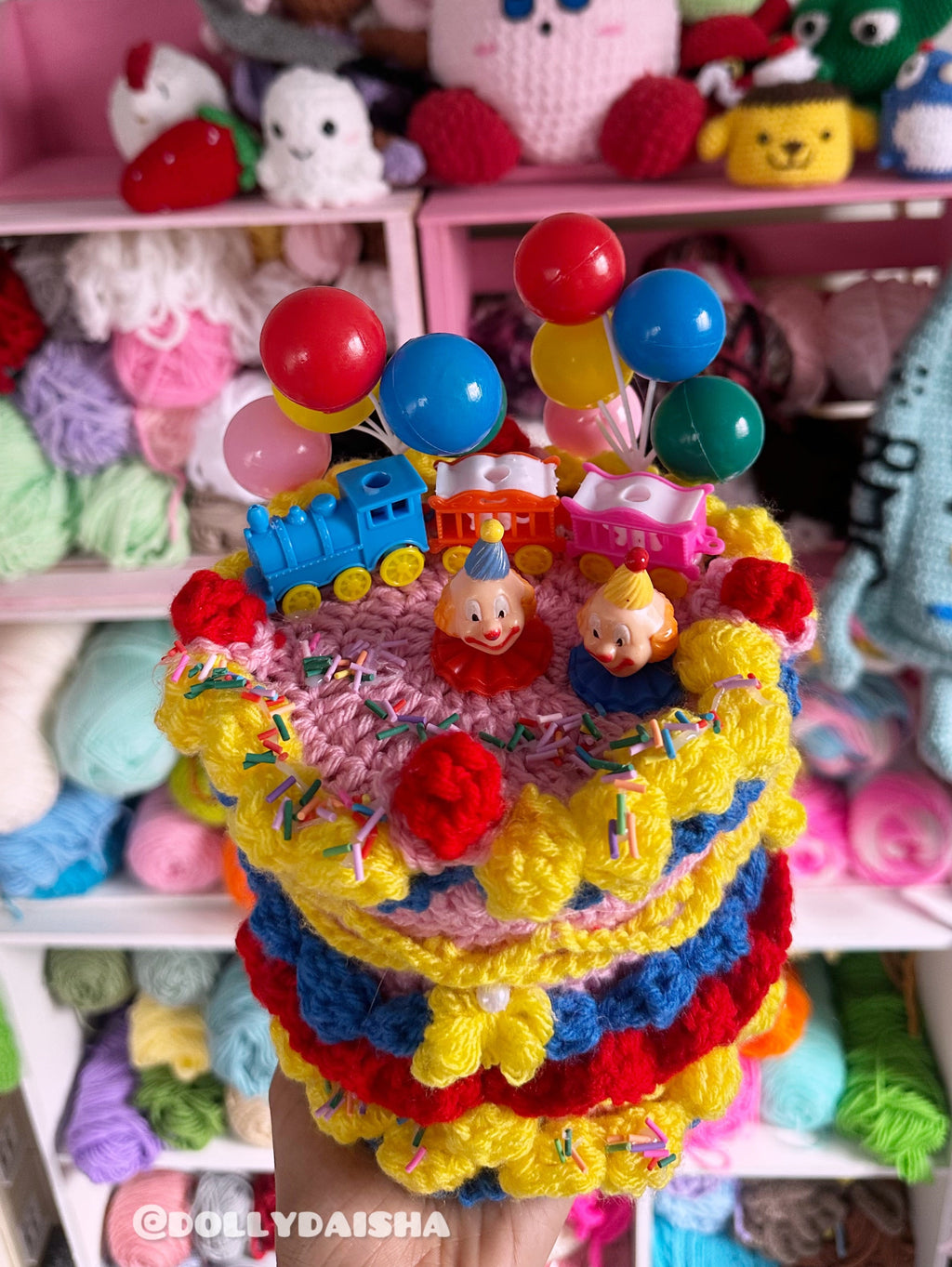 Crochet Clown Cake