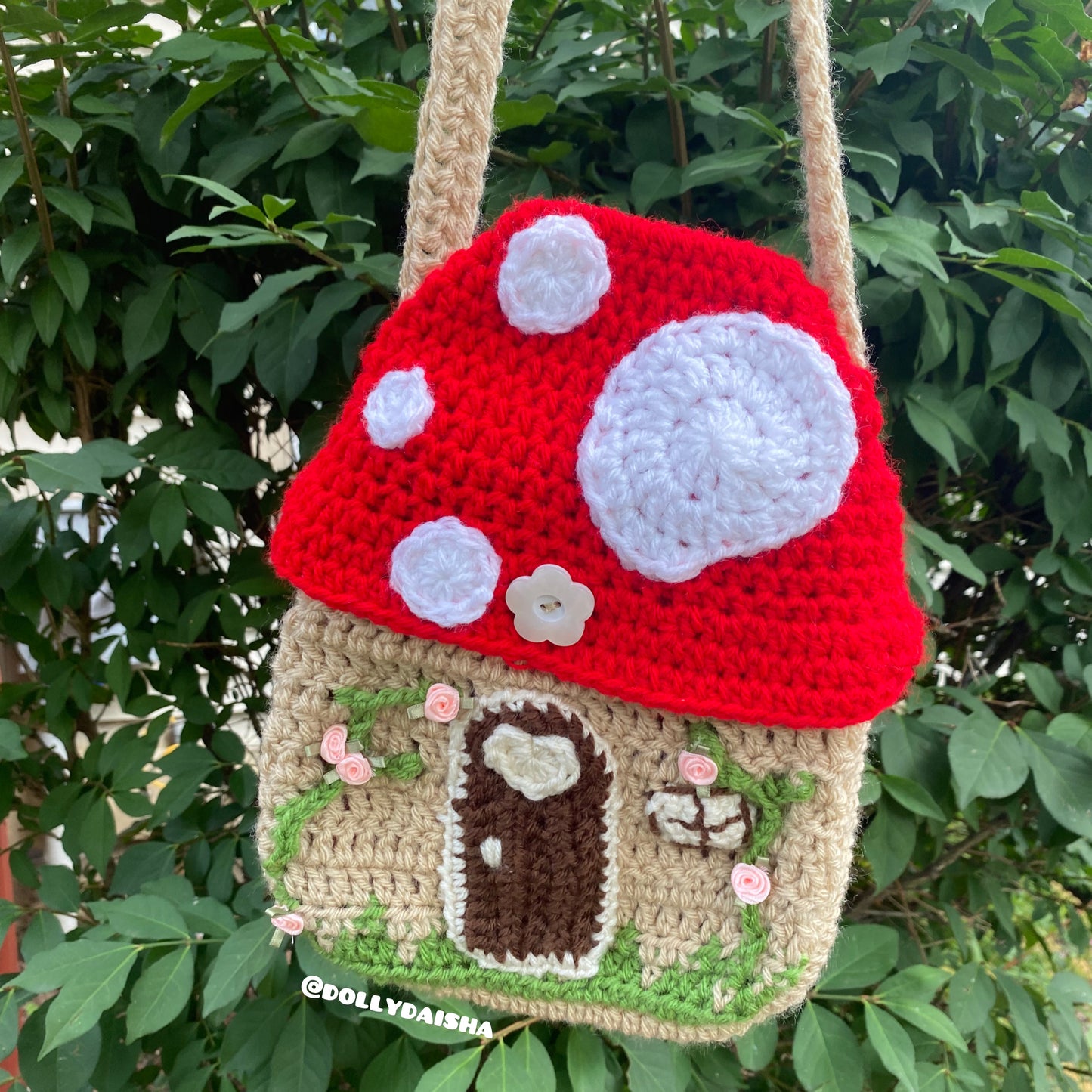 Mushroom House crossbody Bag