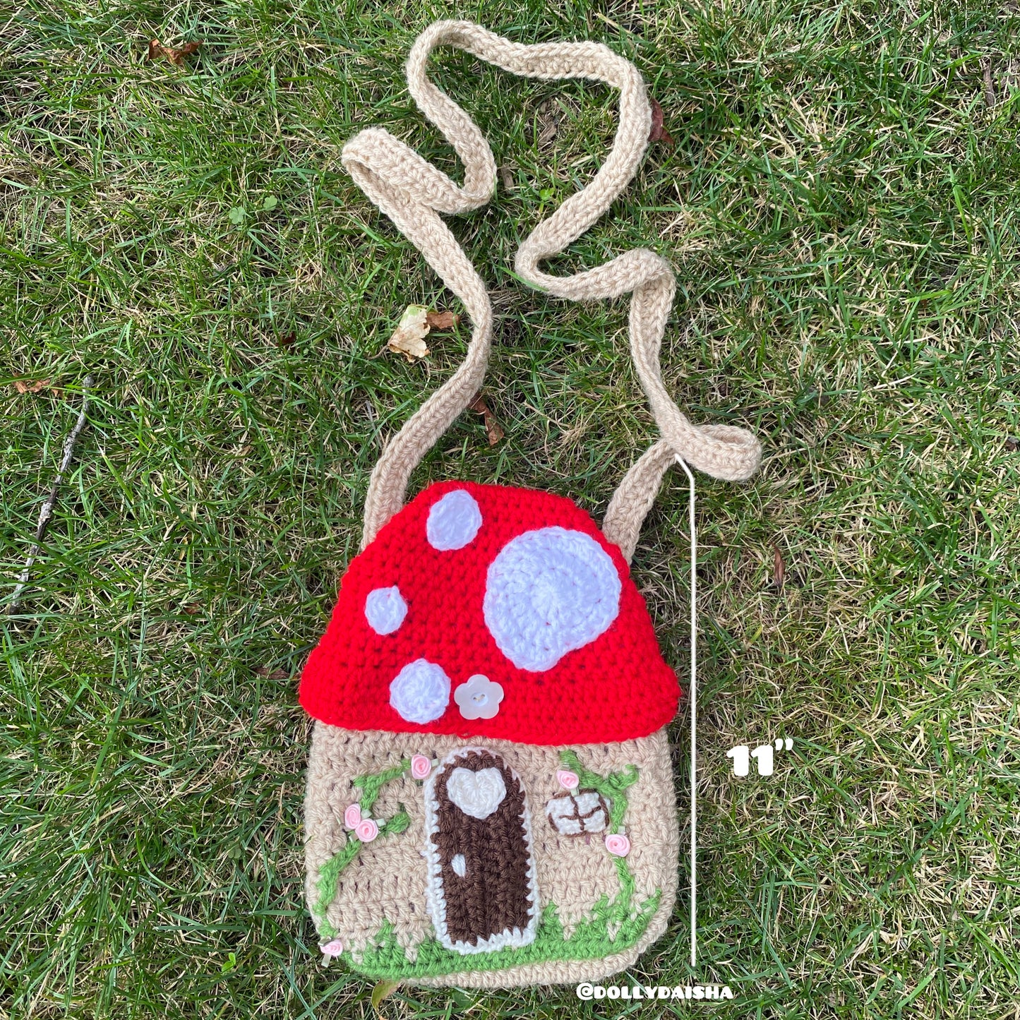 Mushroom House crossbody Bag