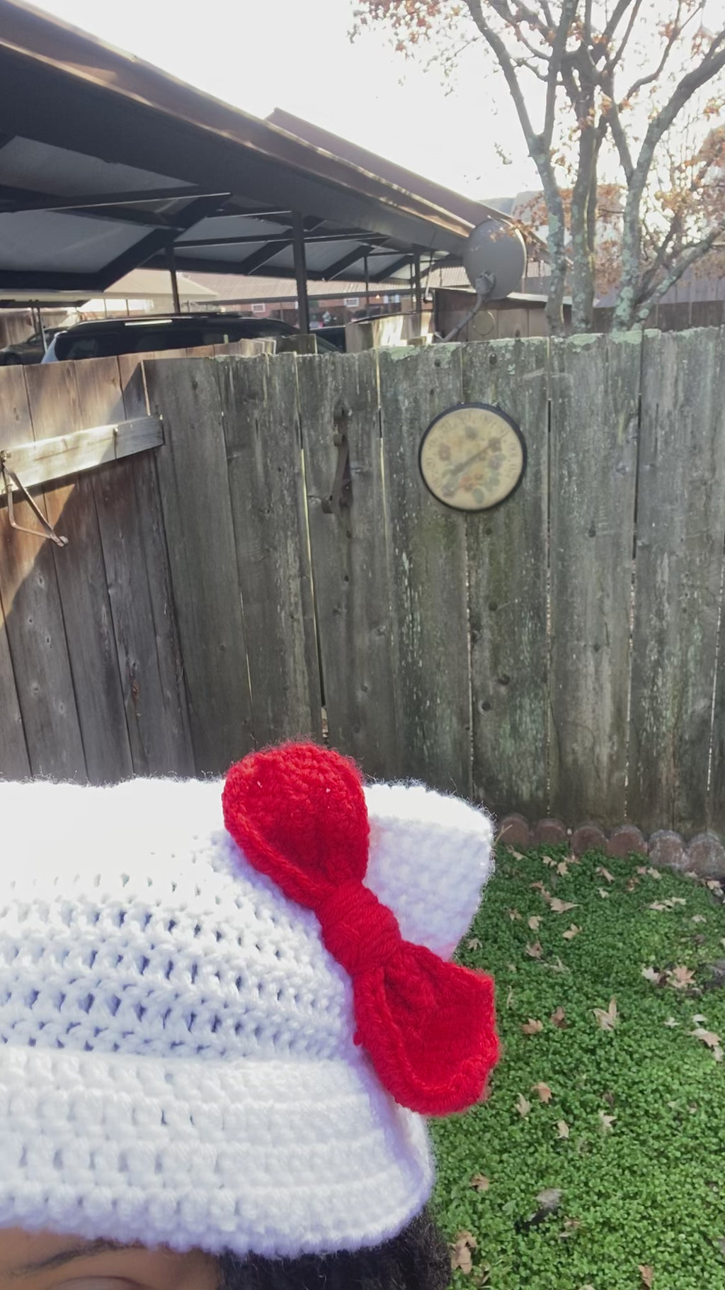 Cat beanie w/ Bow