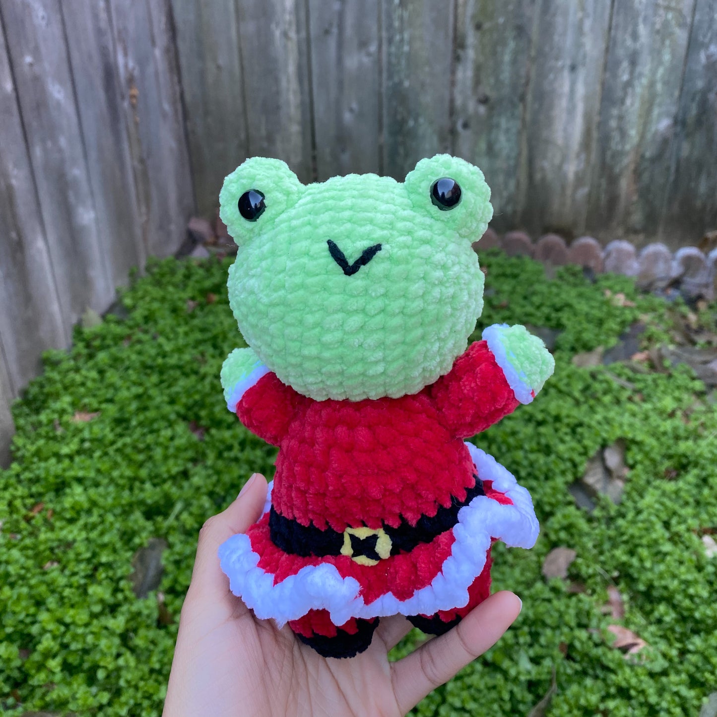 Santa Frog Plushie